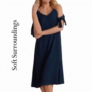 𝅺Soft Surroundings Cold Shoulder Swing Dress